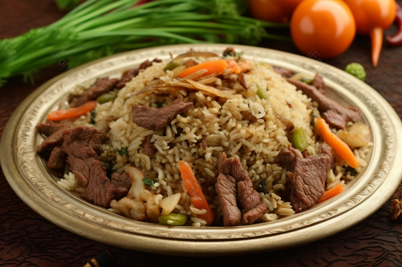 健康黑椒猪肉牛肉炒饭午餐主食,高清,摄影图,摄影图片,图片大全,摄影图免费下载